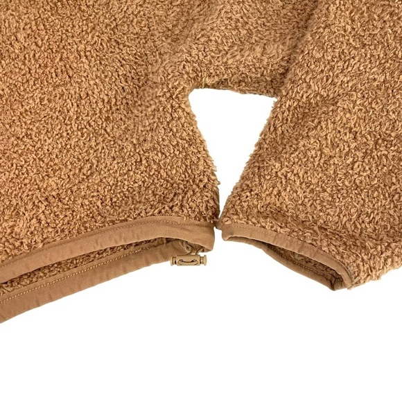 Skims Cozy Knit Teddy Cropped Pullover Camel S/M - Picture 12 of 15